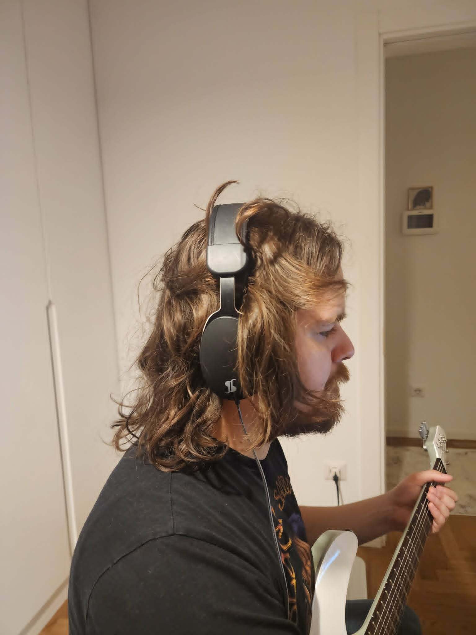 A recording session at home